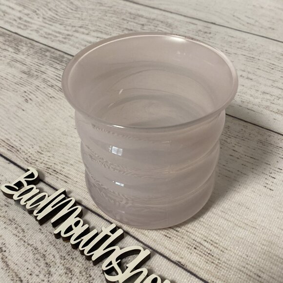 Ikea Lugnare Recycled White Wavy Glass Candle Holder - Picture 2 of 7